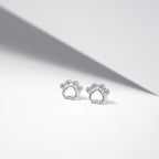 S925 Paw Heart Push-Back Earrings