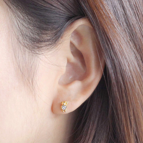 S925 Teddy Bear Heart Piercing